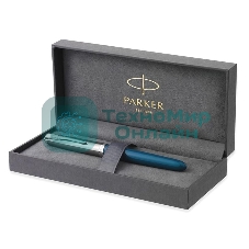 Ручка перьевая Parker 51 Core (CW2123506) Teal Blue CT, F, сталь нержавеющая, подарочная коробка