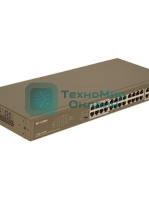 Коммутатор IP-COM F1126P-24-250W PoE неуправляемый 26-Ports 10/100 Mbps Base-TX + 1-Port 1000 Base-X SFP/24-Ports PoE (PoE бюджет 230W)