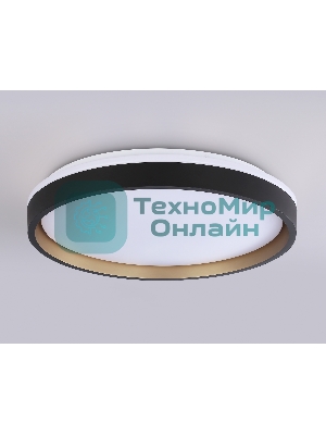Светодиодный светильник RGB Ambrella light FZ610 BK/GD черный/золото IP20 66W 3000K-6500K+RGB D490*85 (ПДУ ИК)