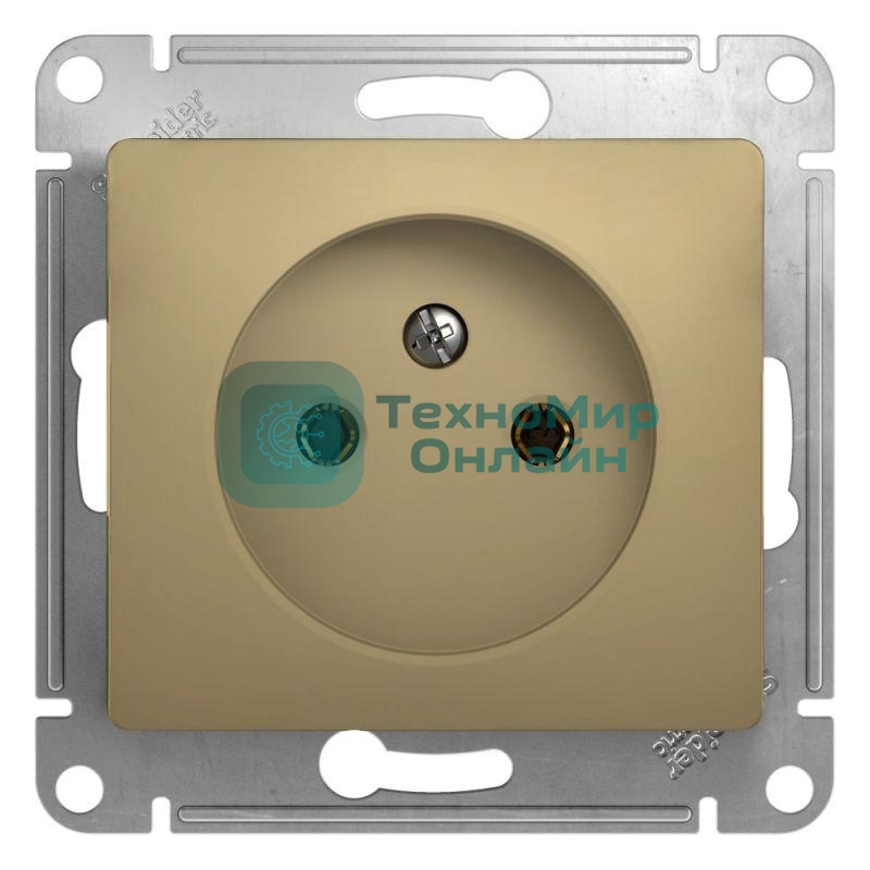Механизм розетки 1-м СП Glossa 16А IP20 без заземл. титан SchE GSL000441