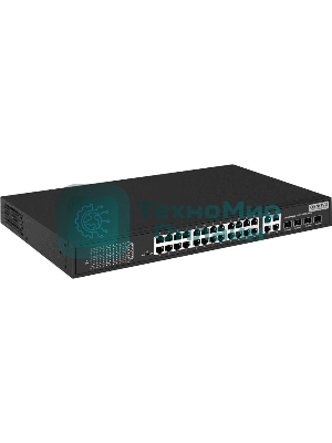 Коммутатор Osnovo SW-62422(400W) 26x100Mb 24PoE+ 400W неуправляемый