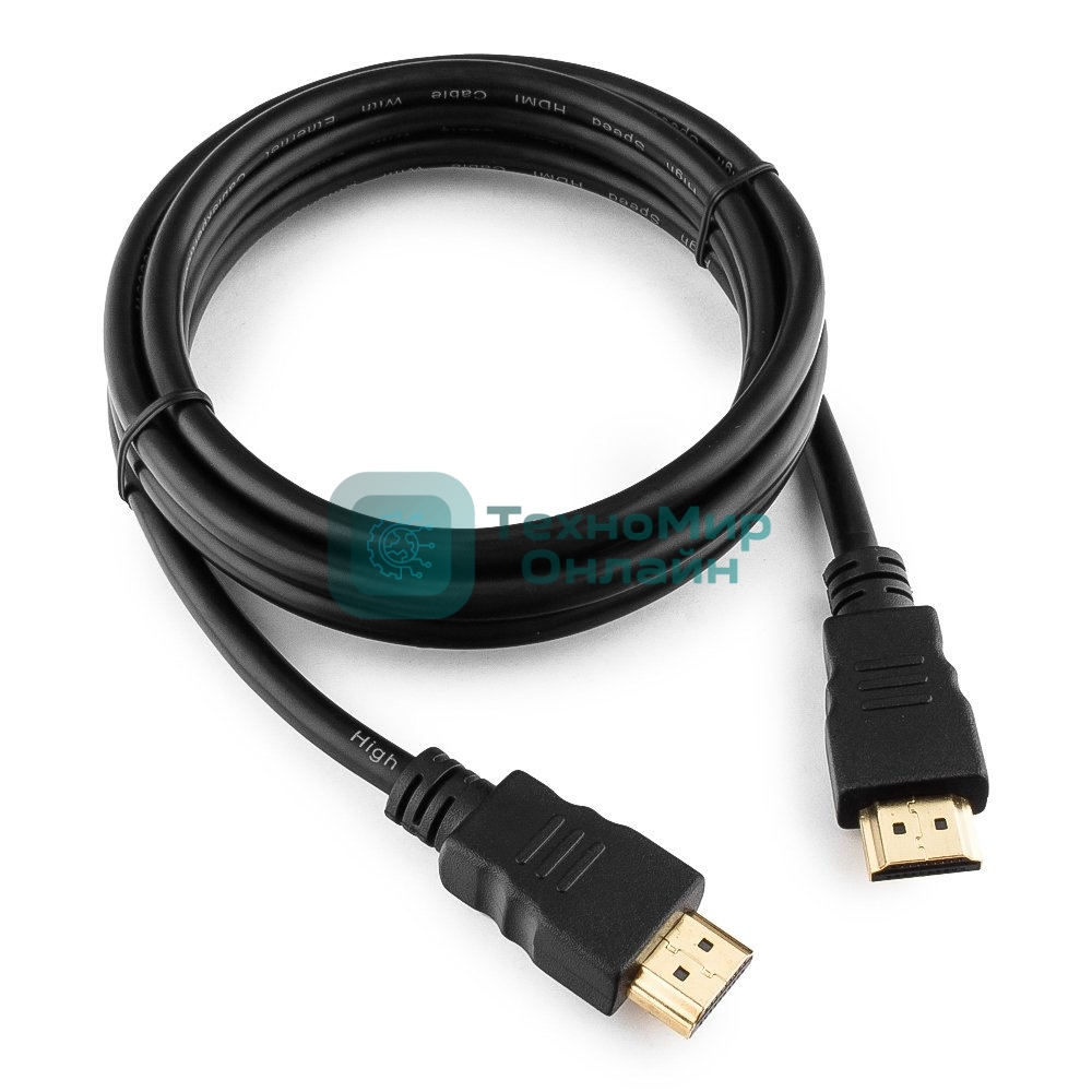 Кабель Cablexpert HDMI CC-HDMI4-5, 19M/19M, v2.0, медь, позол.разъемы, экран, 1.5м, черный, пакет