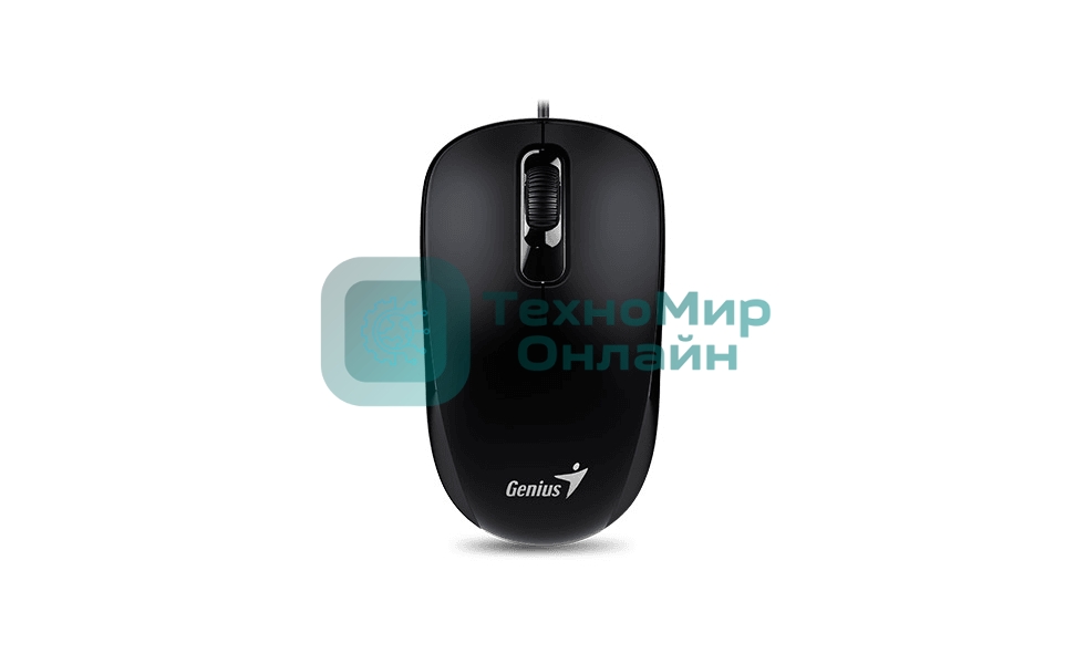 Мышь проводная Genius DX-110 черный, 1000 dpi, USB, кнопки - 3