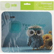 Коврик для мыши Cactus Owl blue 220x180x2мм (CS-MPC-P07XS)