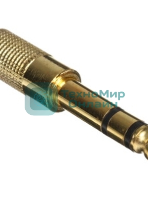 Аудио переходник Cablexpert A-63M-35F, Jack6.3(M) на Jack3.5(F) стерео, золотой, пакет