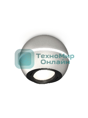 Светильник Ambrella Light XS1103010 SSL/PBK серебро песок/черный полированный MR16 GU5.3 LED 3W 4200K (C1103, N7002)