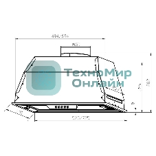 Вытяжка встраиваемая LEX GS Bloc P 900 нержавеющая сталь управление: кнопочное (1 мотор)