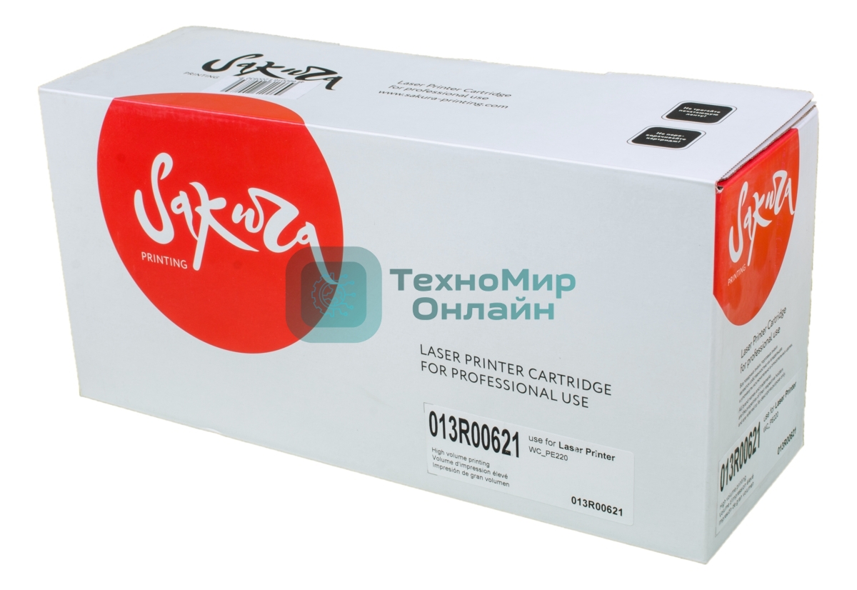 Картридж лазерный Sakura 013R00621 для Xerox PE22, черный, 3000 к.