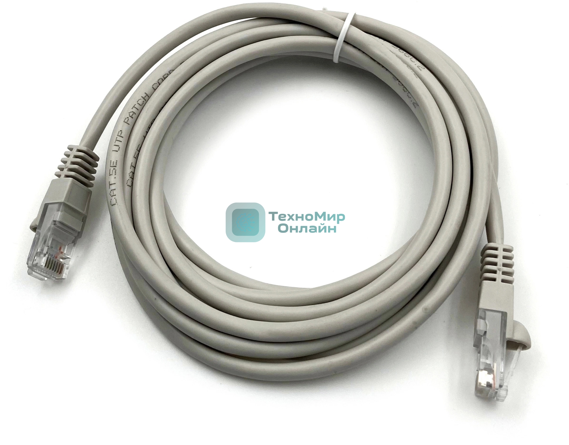 Патч-корд Buro LSZH UTP cat.5e 3м серый RJ-45 (m)-RJ-45 (m)