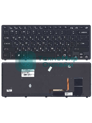 Клавиатура для ноутбука Sony SVF14N Flip черная с подсветкой