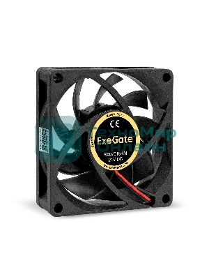 Вентилятор 12В DC ExeGate EX07015H2PM (70x70x15 мм, Hydraulic bearing (гидродинамический), 2pin+Molex, 2500RPM, 23dBA)