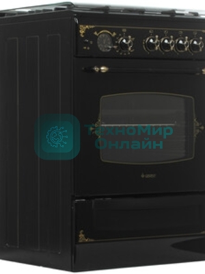 Плита газовая Gefest ПГ 6100-03 0179 черный, конфорок 4 шт, духовка 52 л, 60 см x 85 см x 60 см