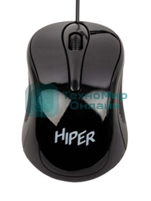 Мышь проводная HIPER HOM-031 черный, 1000 dpi, USB, кнопки - 3