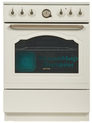 Плита электрическая Gorenje GECS6B70CLI бежевая, конфорок 4 электрических, духовка 71 л, 60 см x 85 см x 60 см