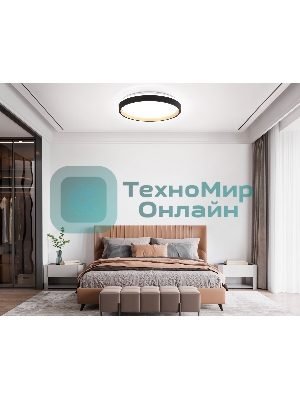 Светодиодный светильник RGB Ambrella light FZ610 BK/GD черный/золото IP20 66W 3000K-6500K+RGB D490*85 (ПДУ ИК)