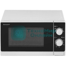 Микроволновая печь Sharp R-2000RW белый, 20 л, 800 Вт, переключатели - поворотный механизм