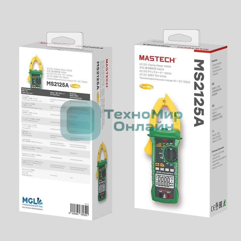Токовые клещи MS2125A MASTECH