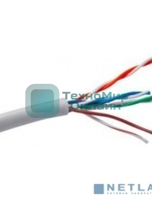 Кабель UTP 4 пары кат.5e Exegate CCA, многожильный, 305м pullbox, серый