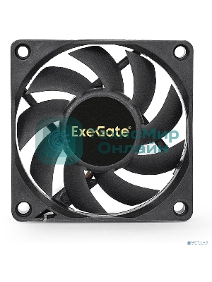 Вентилятор для корпуса ExeGate ExtraSilent ES07015S3P черный, 70 мм, 2000 об/мин, 18 дБ, 3 pin
