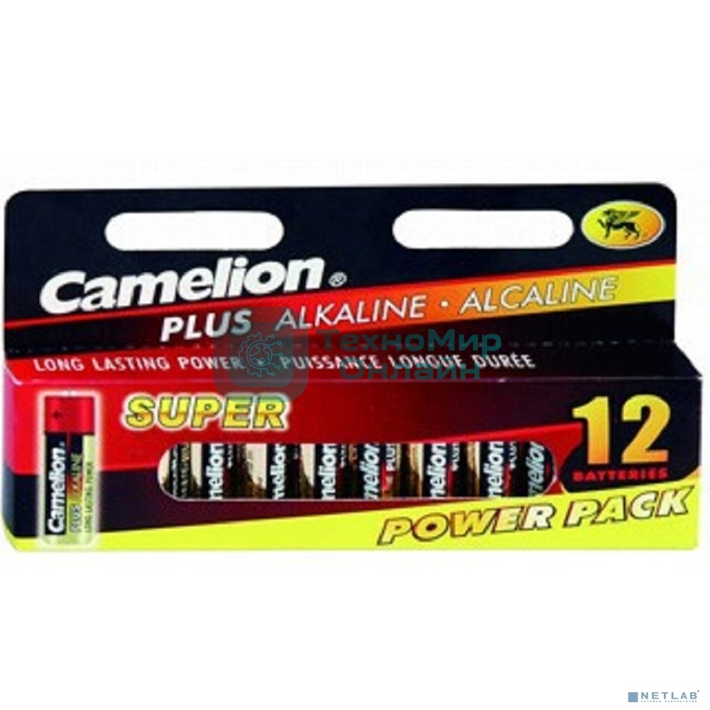 Батарейка Camelion LR 6 Plus Alkaline BLOCK-12 (LR6-HP12, 1.5В)
