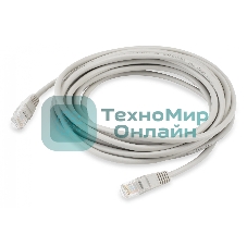 Патч-корд Buro LSZH UTP cat.5e 5м серый RJ-45 (m)-RJ-45 (m)