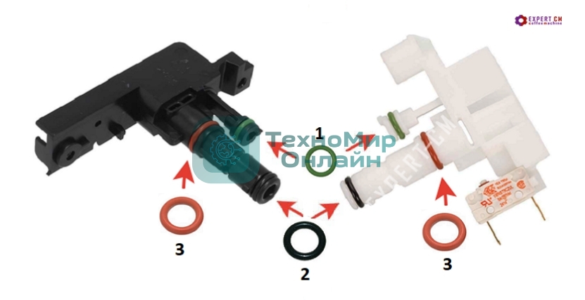 Ремкомплект распределителя пара DeLonghi ESAM, EAM