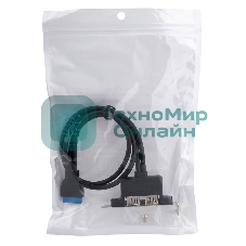 Планка USB 3.0 на заднюю панель низкопрофильная Cablexpert CC-USB3-RECEPTACLE-LP, 2 порта USB