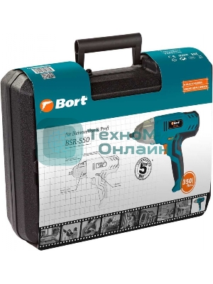 Гайковерт Bort BSR-550проводной 93723880 550 Вт, 350 Нм, 3500 об/мин, 2.5 кг