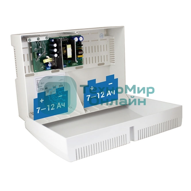 Источник питания СКАТ-1200И7 12В 5А корпус под АКБ 2х12Ач холодный пуск СС ТР ПБ SKAT-1200I7 power supply 12V 5A case for 2x12Ah battery cold start SS TR PB