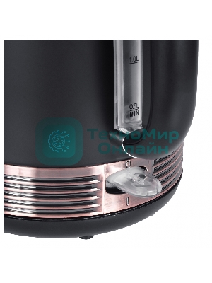 Чайник электрический Hyundai HYK-S4501 1.7л. 2200Вт черный/бронзовый (корпус: нержавеющая сталь/пластик)