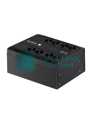 Источник бесперебойного питания ExeGate NEO NNB-600.LED.AVR.8SH.CH 600VA/360W, LED, AVR, 8*Schuko, 4*USB-порта для зарядки, черный