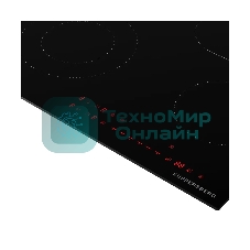 Варочная панель Kuppersberg ECS 624 Варочная панель Kuppersberg, электрическая, High-Tech, 60 см, пауза, таймер, блокировка панели управления, автоматическое отключение, 9 уровней мощности, прямые края, индикация остаточного тепла, сенсорное управление, черный