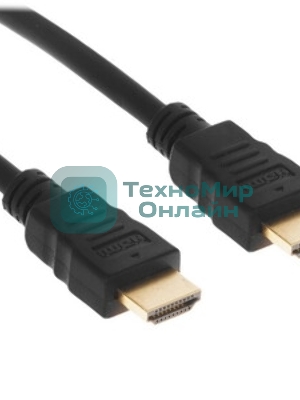 Кабель Cablexpert HDMI CC-HDMI4-0.5M, 19M/19M, v2.0, медь, позол.разъемы, экран, 0.5м, черный, пак
