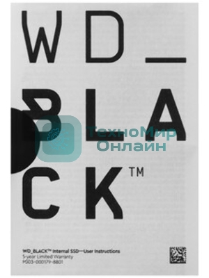 Накопитель SSD Western Digital Black SSD SN7100 M2.2280 PCIe 4.0 4Tb, 7000MBs/6700MBs, TBW 2400, WDS400T4X0E, 1 year