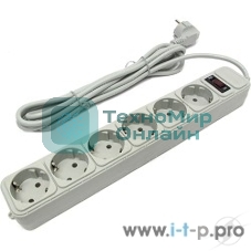 Сетевой фильтр ExeGate EX221230RUS SP-6-3W (6 розеток, 3 м, евровилка, белый)