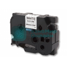 Картридж ленточный Cactus CS-TZ251 24 мм, 8 м, черный шрифт, белый фон, для BROTHER 1010/1280/1280VP/2700VP