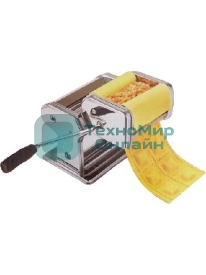 Лапшерезка KELLI KL-4111 (Насадка д/пельменей (равиолли). 9 режимов толщины раскатки теста. Нож д/резки теста. Нарезной блок для 2-х видов лапши. Нарезка лапши 2 мм и 6.6 мм. Валик д/раскатки теста. Регулятор толщины теста. Механический привод. Инструкция + рецепты.)