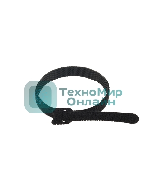 Хомут–липучка многоразовый Rexant 320х14 мм, черный (упак. 12 шт.)