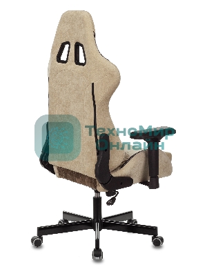 Кресло игровое Бюрократ VIKING 7 KNIGHT BR FABRIC коричневый текстиль/эко.кожа крестовина металл/пластик