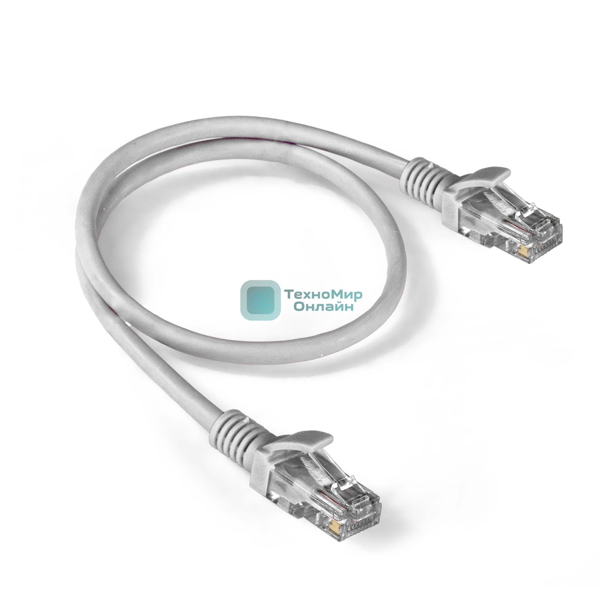 Патч-корд ExeGate EX286379RUS UTP-RJ45-RJ45-5e-0,5M-LSZH-GY, UTP, cat.5e, LSZH, 0.5м, серый