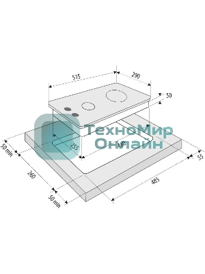 Газовая варочная панель Krona CALORE 30 BL