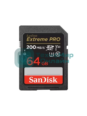 Флеш карта SanDisk Extreme PRO 64GB SDXC Memory Card 200MB/s