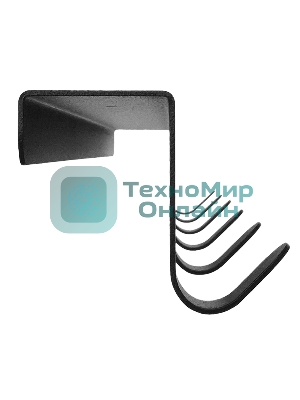 Вешалка Rexant навесная на дверь, 6 крючков, черный