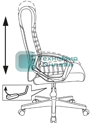Кресло Бюрократ CH-480LT черный, экокожа