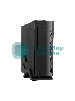 Компьютерный корпус ExeGate EX268696RUS Компьютерный корпус MiniITX ExeGate MI-208 Black, miniITX/mATX, M450, 80мм, 2хUSB, Audio