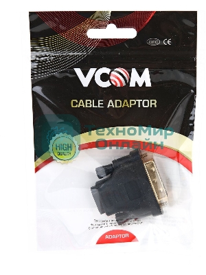 Переходник VCOM HDMI 19F to DVI-D 25M позолоченные контакты VAD7818
