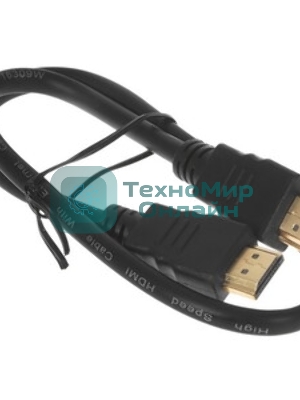Кабель Cablexpert HDMI CC-HDMI4-0.5M, 19M/19M, v2.0, медь, позол.разъемы, экран, 0.5м, черный, пак