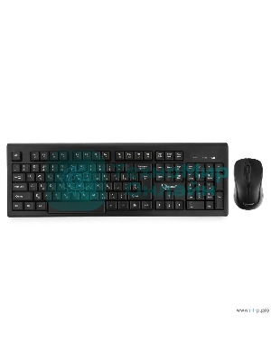 Комплект клавиатура+мышь Gembird KBS-8002 беспроводной, USB, 1000 DPI, чёрный