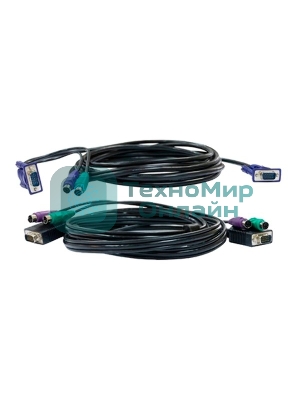 Набор кабелей D-LINK DKVM-CB3 для DKVM - 2хPS/2,1xVGA, 3м