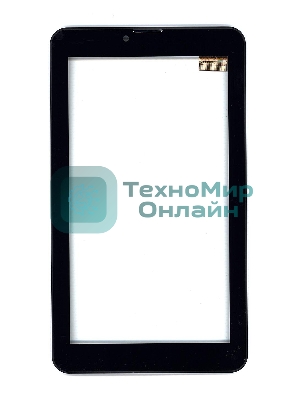 Сенсорное стекло (тачскрин) для Irbis TZ53, черное с рамкой